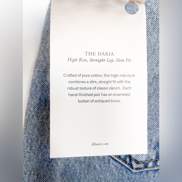 Khaite Daria high rise straight jeans NWT - Picture 4 of 11